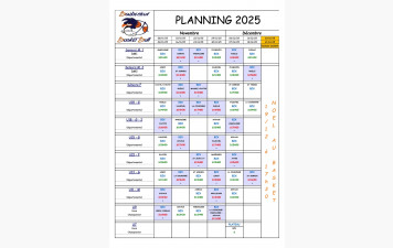 Planning des rencontres